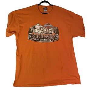 Harley Davidson Sturgis 2023 Graphic T Shirt 3XLT Orange Hills Rally Rushmore